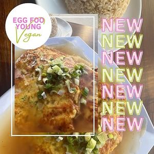 Egg Foo Young at Alice & Friends' Vegan Kitchen in Chicago