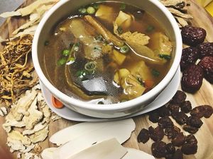 Herbal Soup at Alice & Friends' Vegan Kitchen in Chicago