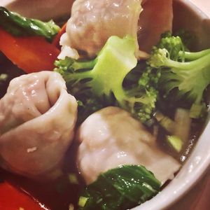 Wonton Soup at Alice & Friends' Vegan Kitchen in Chicago