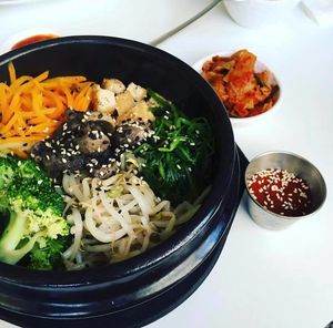 Dolsot Bibimbap at Alice & Friends' Vegan Kitchen in Chicago