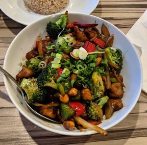 Kung Pao Ding at Alice & Friends' Vegan Kitchen in Chicago