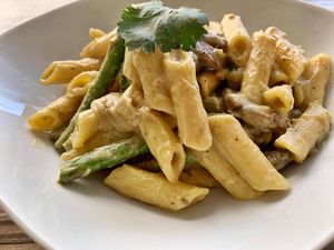 Creamy Pasta at Alice & Friends' Vegan Kitchen in Chicago