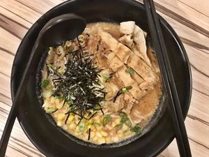 Roasted Sesame Miso Ramen at Alice & Friends' Vegan Kitchen in Chicago