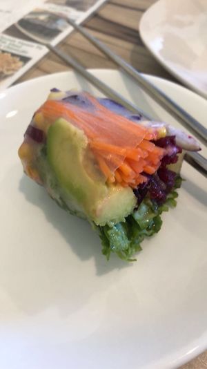 Spring rolls at Alice & Friends' Vegan Kitchen in Chicago