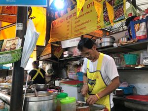 The owner  at Art Aharn Jay in Bangkok