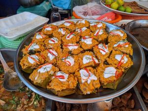 Mashroom dish with coconut milk at Art Aharn Jay in Bangkok