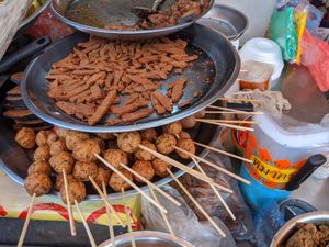 Mock meat at Art Aharn Jay in Bangkok