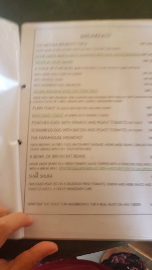 Menu at Mayoka Village in Nkhata Bay