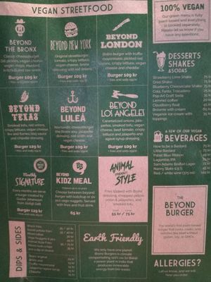 Vegan Menu at Bastard Burgers in Malmo