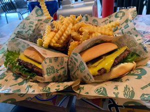 Burgers and fries  at Bastard Burgers in Malmo