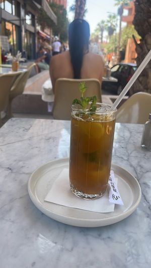 Iced mint tea   at MyKawa in Marrakech