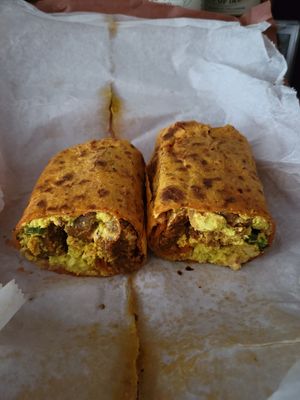 Vegan Chorizo and Scramble Wrap at Brain Food in Brooklyn
