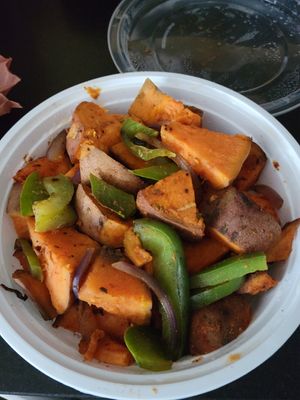 Cajun Sweet Potatoe Homefries at Brain Food in Brooklyn