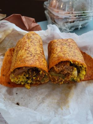 Scramble Wrap at Brain Food in Brooklyn