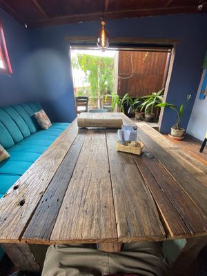 Dedicated Coworking space, as well as plenty of other tables and nooks to work😄 at Cafe Bohème   in Antigua