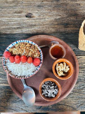 Chocolate bowl #Veganuary at Cafe Bohème   in Antigua