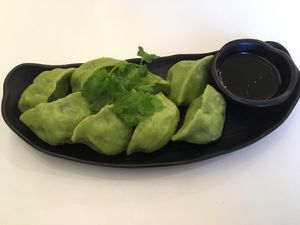 Jiao Zi dumplings with veggies and glass noodles at Mian in Vilnius