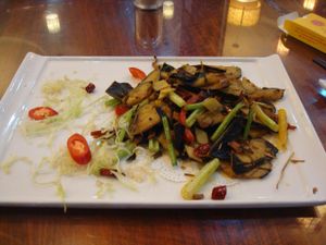 Soy Fish/ fake fish/ mock fish dish. Very yummy at Lian Ci Su Shi in Guangzhou