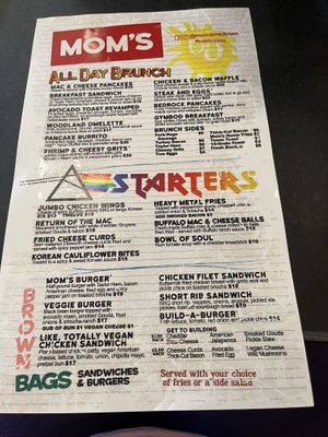 Menu  at Mom's Kitchen & Bar in New York City