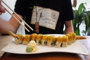 Papa Wu's October Kitchen Creation: Harvest Roll at V.L.C Vegan Eatery in Orlando