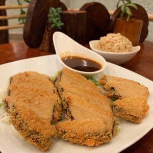 "Fish" Katsu at V.L.C Vegan Eatery in Orlando