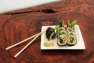 Green roll at V.L.C Vegan Eatery in Orlando