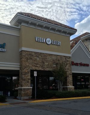 Facade at V.L.C Vegan Eatery in Orlando