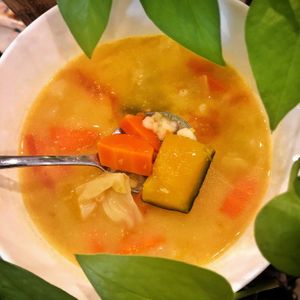 Mama Wu's Homemade Veggie Soup at V.L.C Vegan Eatery in Orlando