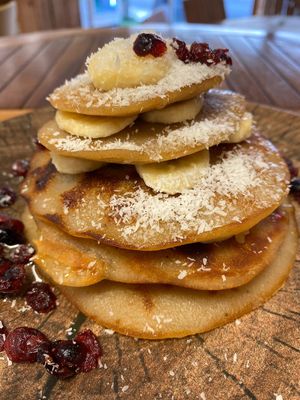 Maxi pancakes at Ô Bistrot Nature in Pointe-a-pitre