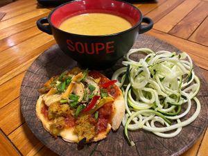 veggie soup at Ô Bistrot Nature in Pointe-a-pitre