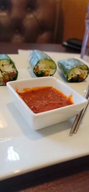 Spring rolls...soooo good! at Amitabul in Chicago