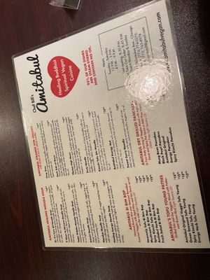 Menu   at Amitabul in Chicago