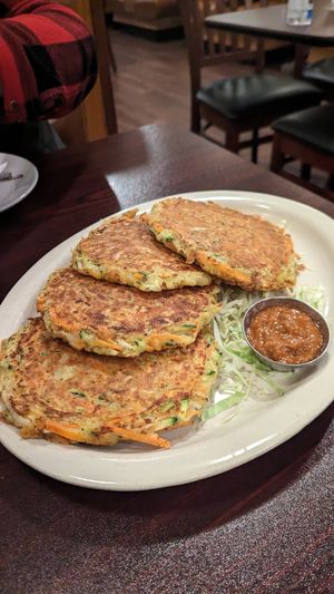 Pancakes with mung bean at Amitabul in Chicago