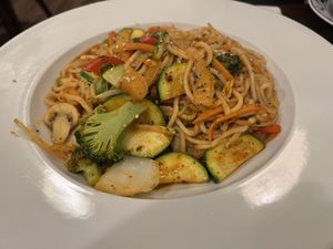 Zesty noodles with wheat noodles   at Amitabul in Chicago