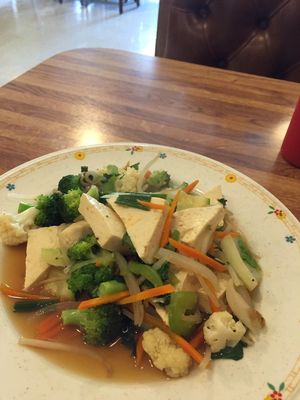 Steamed Tofu w/ Veggies Appetizer  at Amitabul in Chicago