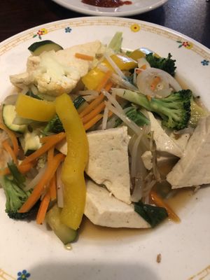 Veggies and tofu  at Amitabul in Chicago