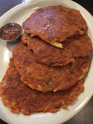 Kimchi pancakes  at Amitabul in Chicago