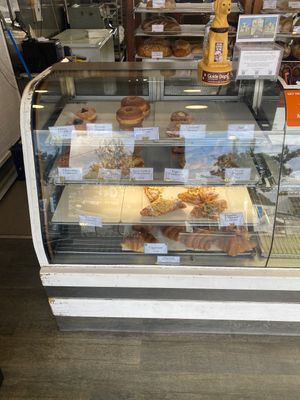 Everything with a green leaf is vegan, hard to see in pic   at Farine Bakery - Red Hill in Red Hill