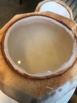 Fresh coconuts at Spectrum in Makati