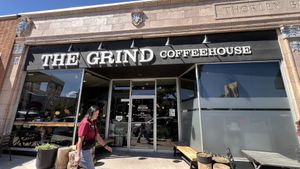   at Grind Coffee House in Cedar City
