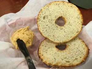 Bagel at Grind Coffee House in Cedar City