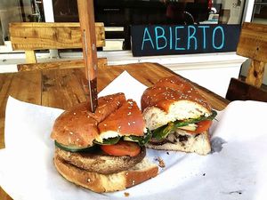 panini de portobelo at Posdata Cafe in Mexicali