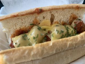 Vegan Meatless meatball sub at Kindred in New Orleans