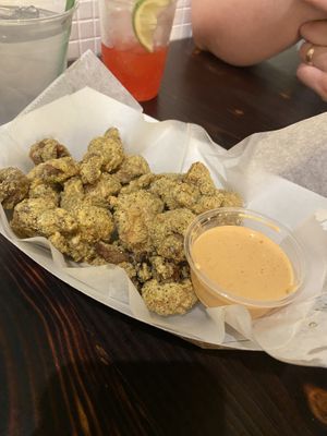 Fried Mushrooms.  at Kindred in New Orleans