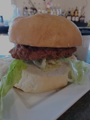 Best vegan fried chicken sandwich I've ever had! at Kindred in New Orleans