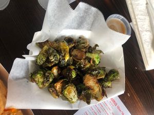 Fried Brussels Sprouts. These gave me new life!!! at Kindred in New Orleans