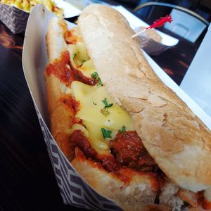 Meatball sub at Kindred in New Orleans
