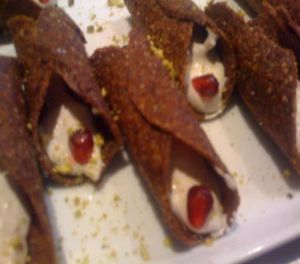 raw vegan brandy snaps!!! at Eternal Delight in Christchurch