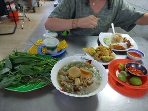 Pho and broken rice at Pho Chay Nhu in Ho Chi Minh City