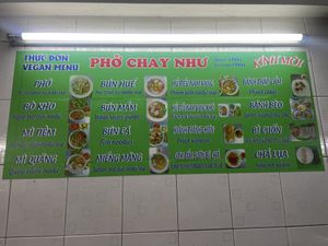 Menu (2023)  at Pho Chay Nhu in Ho Chi Minh City